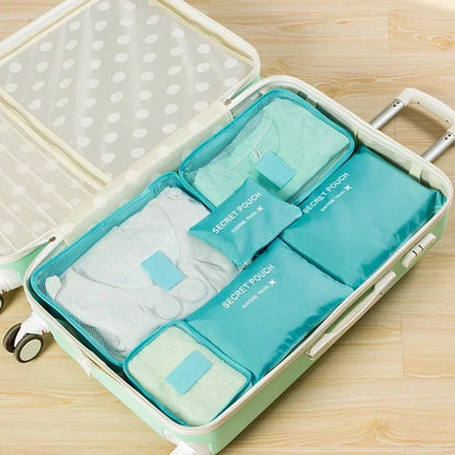 6-Pack Waterproof Travel Organizer Bags